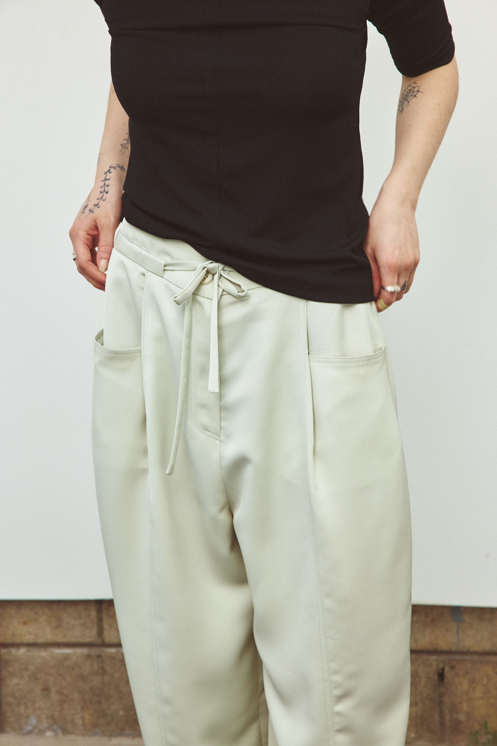 [EXCLUSIVE] [ORDER-MADE] STRING POCKET PANTS (GREEN)